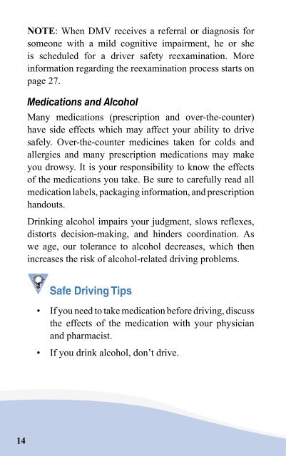 Senior Guide for Safe Driving (PDF) - California Department of Motor ...