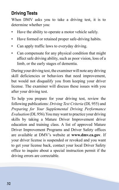 Senior Guide for Safe Driving (PDF) - California Department of Motor ...