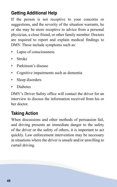 Senior Guide for Safe Driving (PDF) - California Department of Motor ...