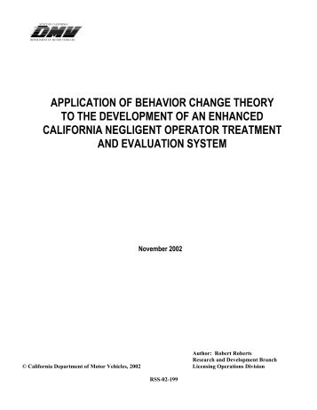 Application of Behavior Change Theory to the Development