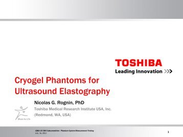 Cryogel Phantoms for Ultrasound Elastography - N ... - QIBA Wiki