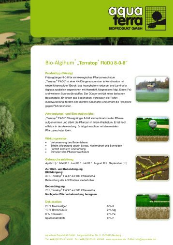 Terratop® Golf - aqua-terra Bioprodukt Gmbh