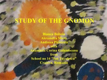 STUDY OF THE GNOMON