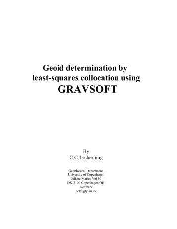 Geoid determination by least-squares collocation using GRAVSOFT