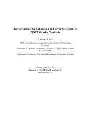 Terrestrial Data for Calibration and Error Assessment of GOCE ...