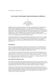 A fast study of the aliasing of spherical harmonic coefficients.