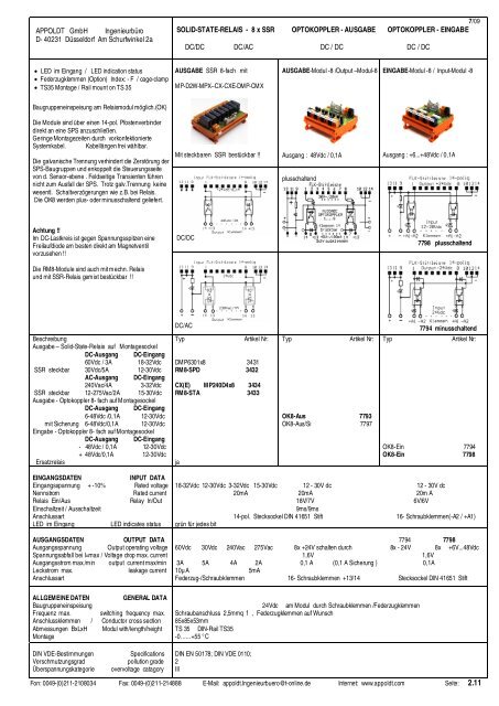 complete Catalog - Appoldt GmbH