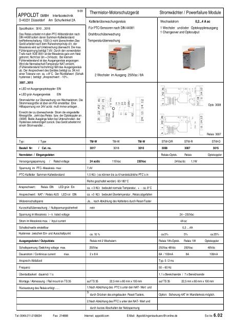 complete Catalog - Appoldt GmbH