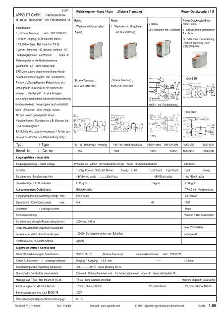 complete Catalog - Appoldt GmbH