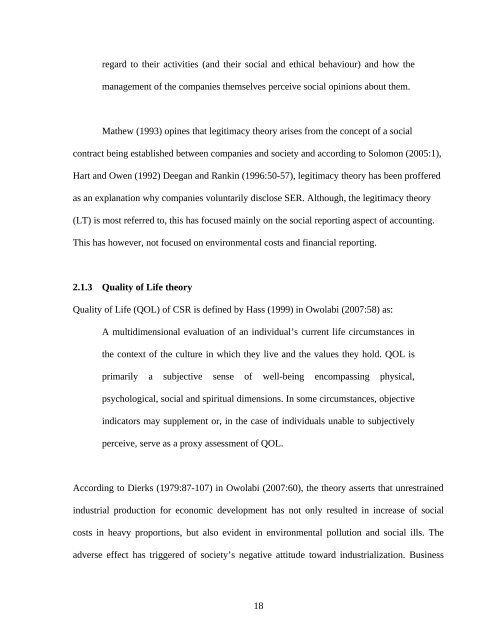 environmental accounting design - Covenant University Repository