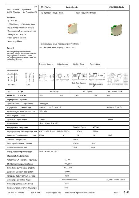 RELAY ? OPTOKOPPLER ? SOLID-STATE-RELAY - Appoldt GmbH