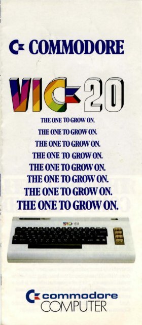 VIC-20 Brochure - Museum of Computer Adventure Game History