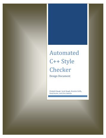 Automated C++ Style Checker - Senior Design