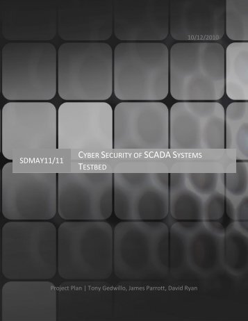 Cyber Security of SCADA Systems Testbed - Senior Design