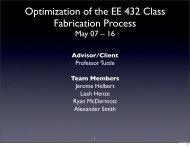 Optimization of the EE 432 Class Fabrication ... - Senior Design