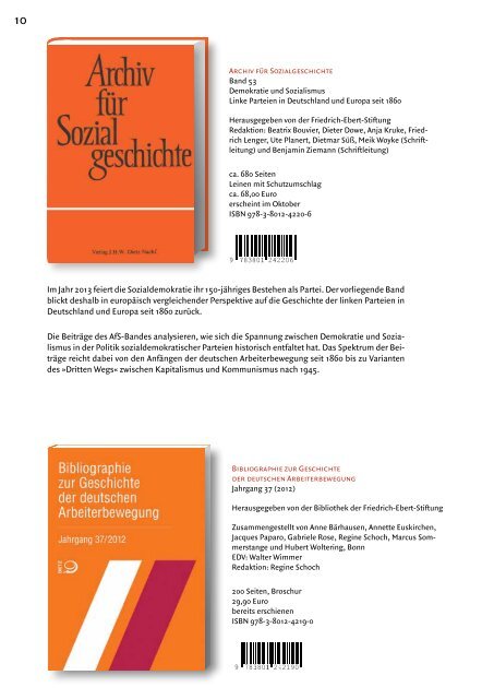 Herbst 2013 - Verlag JHW Dietz Nachf.