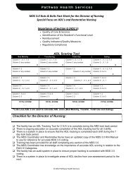 ADL Scoring Tool Checklist for the Director of Nursing: MDS 3.0 ...