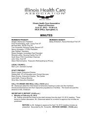 June 27, 2012 Meeting Minutes - Illinois Health Care Association