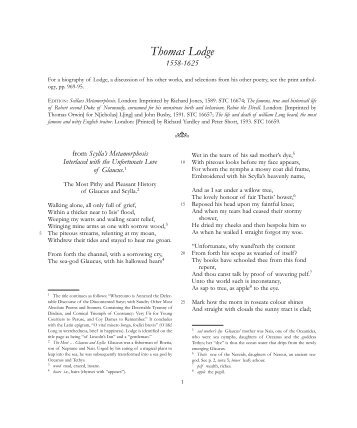 Thomas Lodge - Broadview Press Publisher's Blog