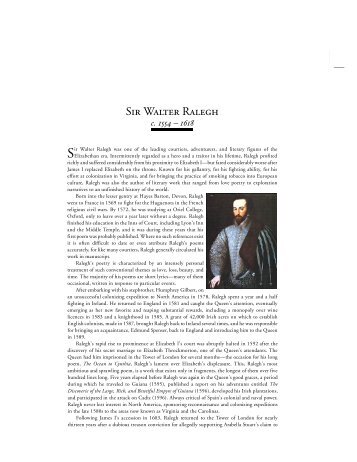Sir Walter Ralegh - Broadview Press Publisher's Blog
