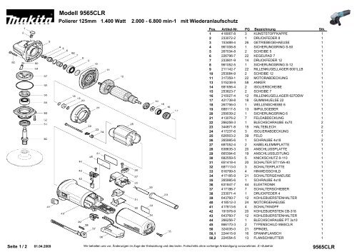 9565CLR Modell - Makita