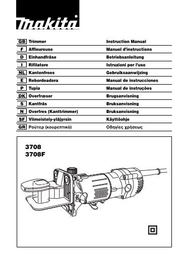 3708 3708F - Makita