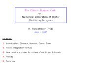 T he Filon ? Simpson Code or : Numerical Integration of Highly ...