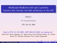 MadGraph/MadEvent with spin-2 particles: Graviton plus monojet ...