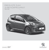 Zubehör-Preisliste - Services - Peugeot