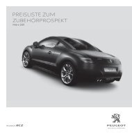 PREISLISTE ZUM ZUBEHÖRPROSPEKT - Services - Peugeot