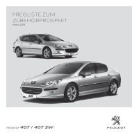 Zubehör-Preisliste - Services - Peugeot