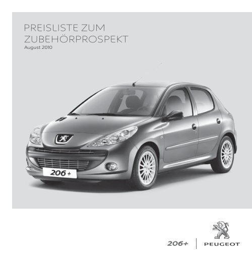 PREISLISTE ZUM ZUBEHÖRPROSPEKT - Services - Peugeot