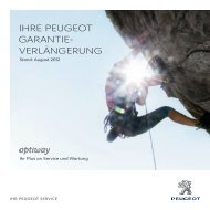 IHRE PEUGEOT GARANTIE - VERLÄNGERUNG - Services - Peugeot