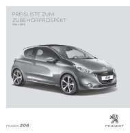 Zubehör-Preisliste - Services - Peugeot