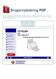 Brugsanvisning LEXMARK Z55 - BRUGERVEJLEDNING