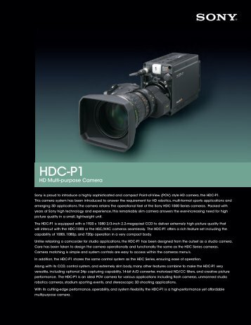 HDC-P1 - Sony