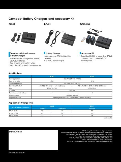 Power Supply Systems - Sony