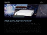 NXL-IP55 Next-generation IP Network Technology Ushers In ... - Sony