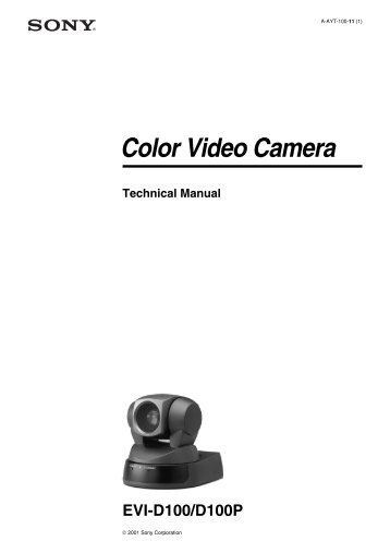 Color Video Camera EVI-D100/D100P - Sony