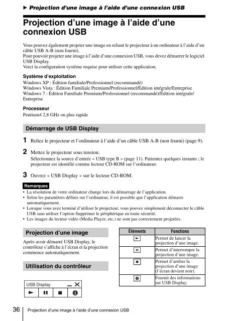 Utilisation de la fonction Présentation via le réseau - Sony