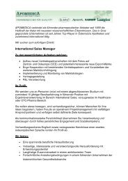 International Sales Manager - Apomedica