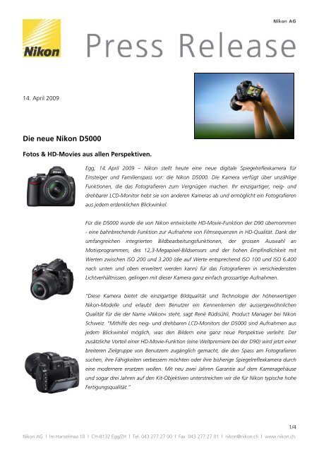 PDF Version herunterladen - Nikon