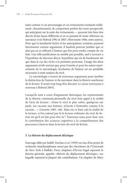 Sylvie Patron Le narrateur et l'interprétation des termes déictiques ...