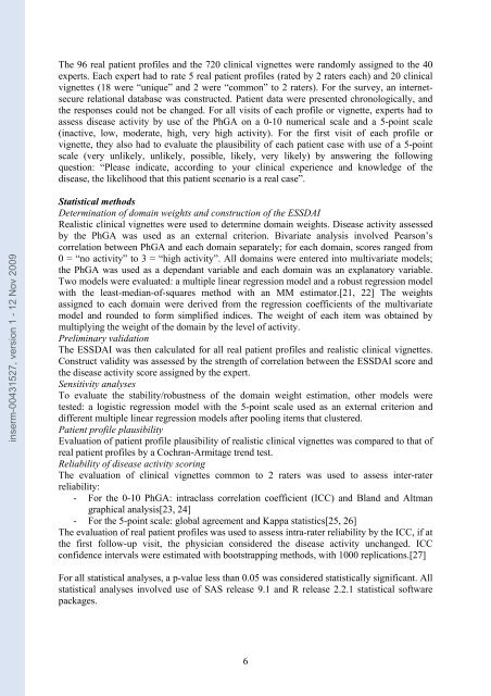 EULAR Sjögren's Syndrome Disease Activity Index (ESSDAI ...