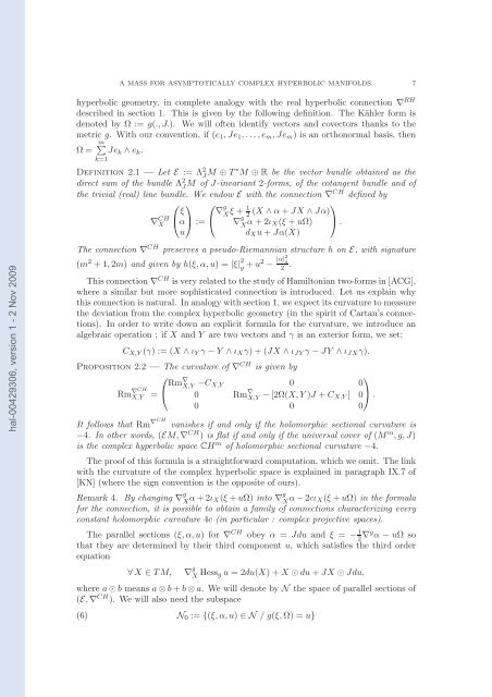 A mass for asymptotically complex hyperbolic manifolds