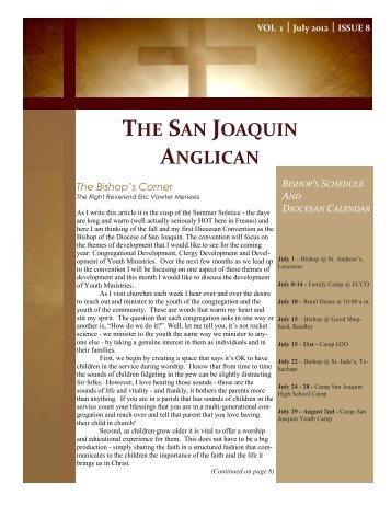 San Joaquin Anglican July 2012 - Anglican Diocese of San Joaquin
