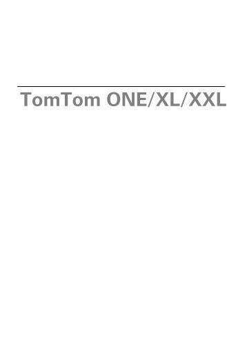 TomTom ONE/XL/XXL