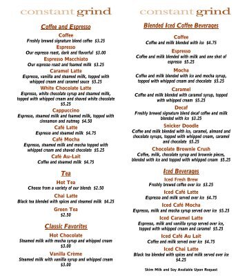 Constand Grind Menu New Prices 08-24-06 - Seminole Hard Rock ...