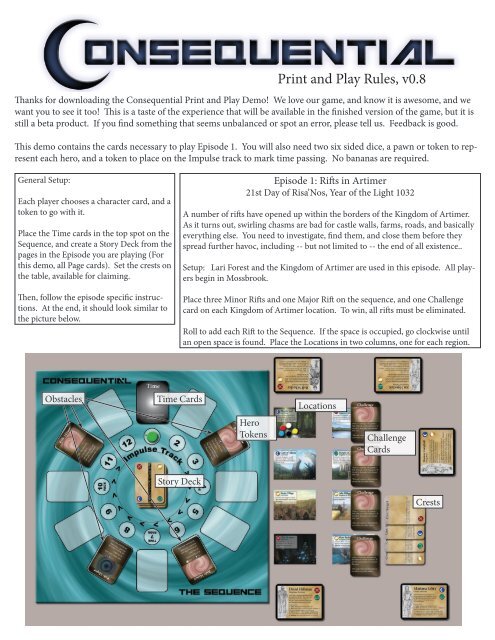 Print and Play Rules, v0.8 - Asmadi Games