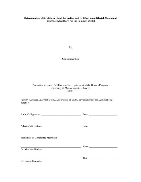 Determination of Stratiform Cloud Formation and its ... - Icompendium